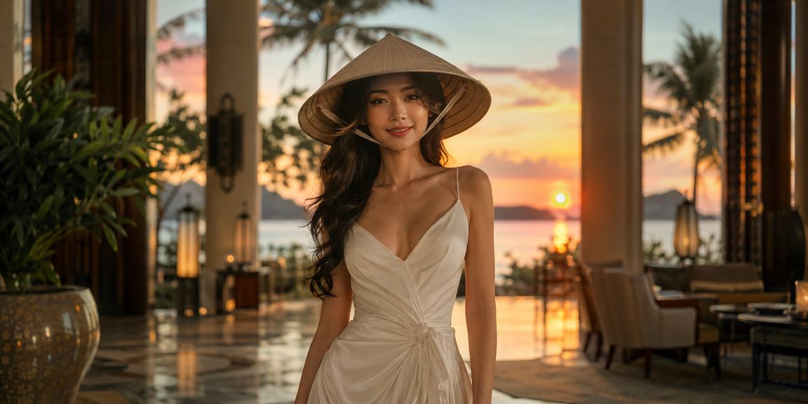 Người chơi casino tại Sài Gòn với nón lá truyền thống